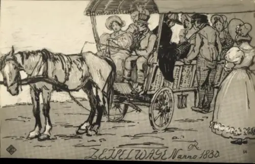 Künstler Ak Wien, Zeiserlwagen, anno 1830