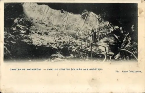 Ak Rochefort Wallonien Namur, Grotte von Rochefort, Trou de Lorette