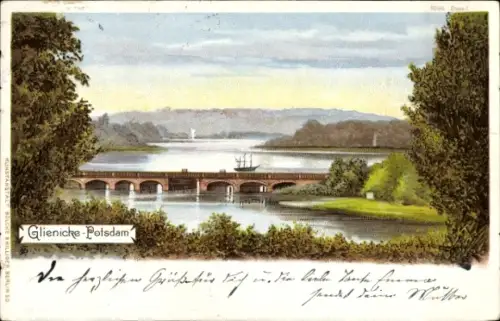 Litho Glienicke Potsdam, Glienicker Brücke