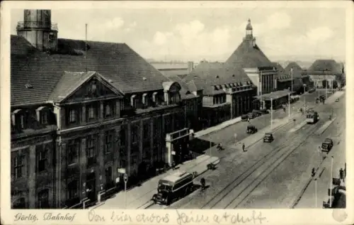 Ak Görlitz in der Lausitz, Bahnhof