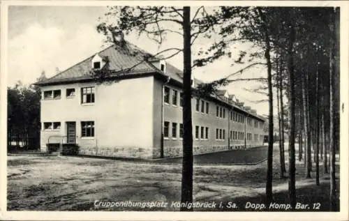 Ak Königsbrück in der Oberlausitz, Truppenübungsplatz, Dopp. Komp. Bar. 12
