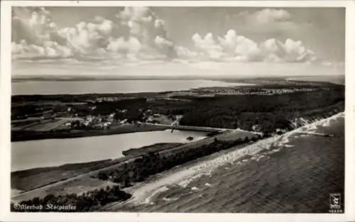 Ak Ostseebad Kölpinsee auf Usedom, Fliegeraufnahme