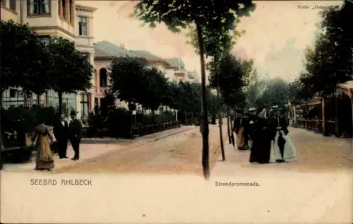 Ak Ostseebad Ahlbeck Heringsdorf Usedom, Spaziergänger, Strandpromenade