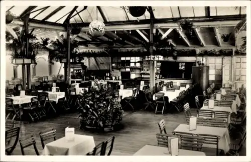 Ak Ostseebad Ahlbeck auf Usedom, Restaurant Seebrücke