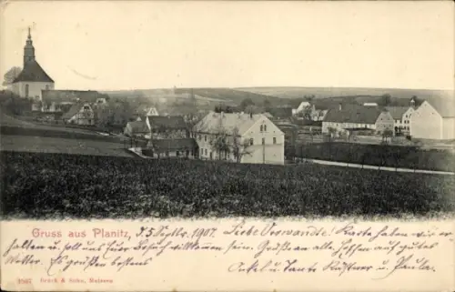 Ak Planitz Deila in Sachsen, Totalansicht