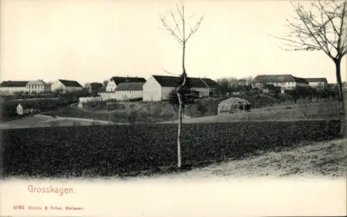 Ak Großkagen Niederkagen Kagen Sachsen, Totalansicht