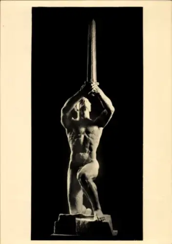 Ak Plastik von Ernst Wilhelm Kubiena, Schwertweihe, Wiener Künstlerhaus