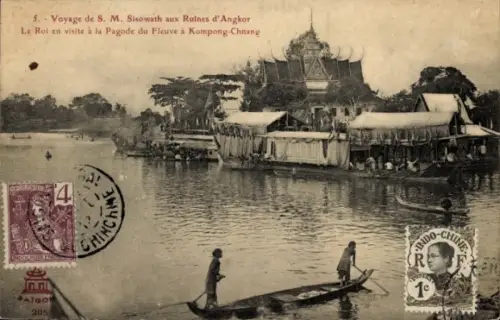 CPA Angkor Wat, Cambodge, Voyage de S. M. Sisowath aux Ruines d'Angkor