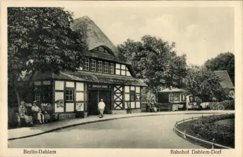 Ak Berlin Zehlendorf Dahlem, Bahnhof Dahlem Dorf