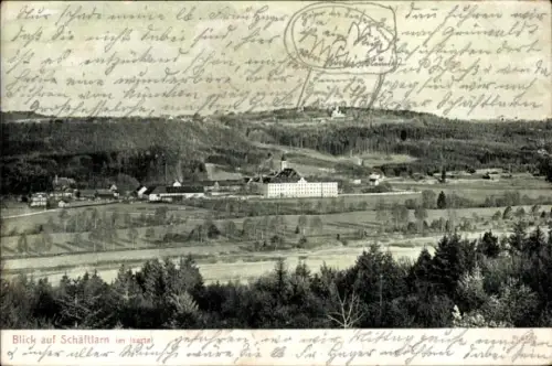 Ak Schäftlarn im Isartal, Gesamtansicht mit dem Kloster