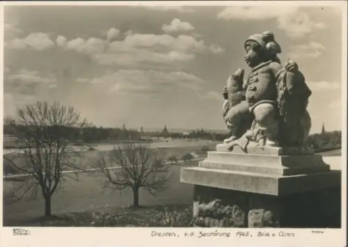 Ak Dresden, Gesamtansicht, Denkmal