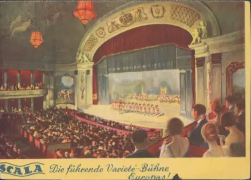 Ak Berlin Schöneberg, Werbung, Variete-Bühne Scala