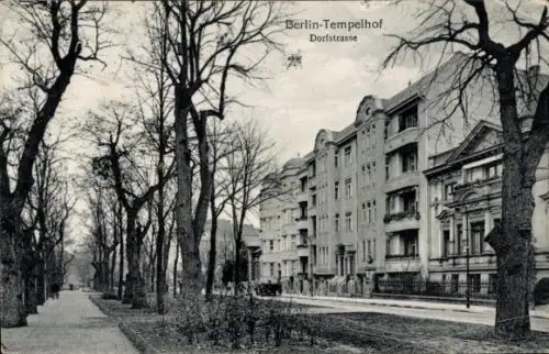 Ak Berlin Tempelhof, Dorfstraße