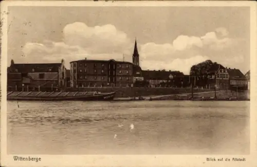 Ak Wittenberge an der Elbe Prignitz, Blick zur Altstadt