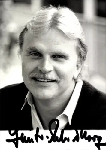 Foto Sportjournalist Günter-Peter Ploog, ZDF, Autogramm