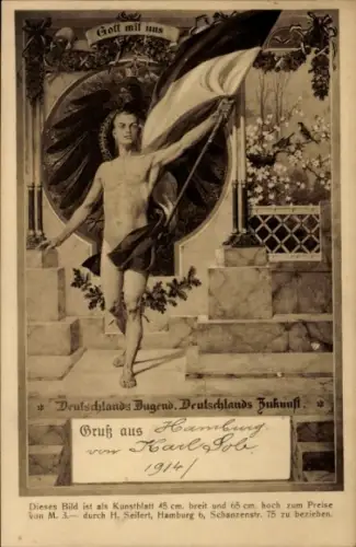 Ak Gott mit uns, Deutschlands Jugend, Deutschlands Zukunft