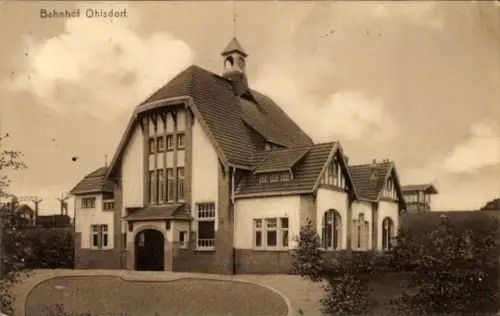 Ak Hamburg Ohlsdorf, Bahnhof, Straßenseite