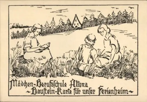 Künstler Ak Hamburg Altona, Mädchen Berufsschule