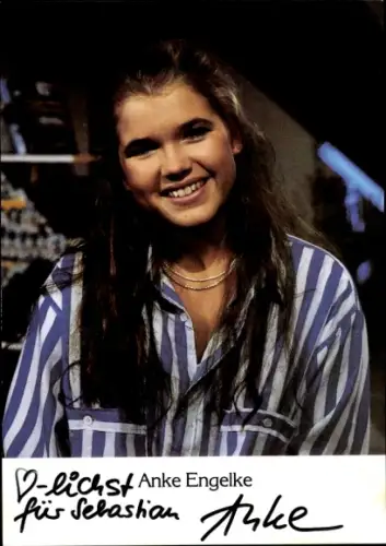 Ak Schauspielerin Anke Engelke, Portrait, Autogramm