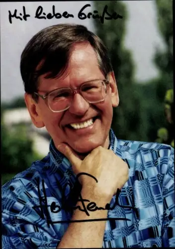 Autogrammkarte Schauspieler, Journalist Herbert Feuerstein, Portrait, Autogramm