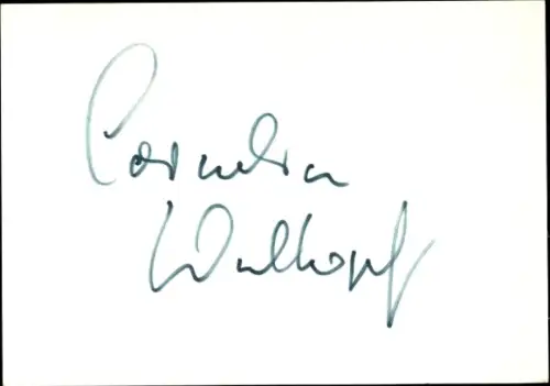 Autogramm Opernsängerin Cornelia Wulkopf