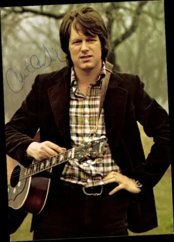 Ak Sänger Gunter Gabriel, Portrait mit Gitarre