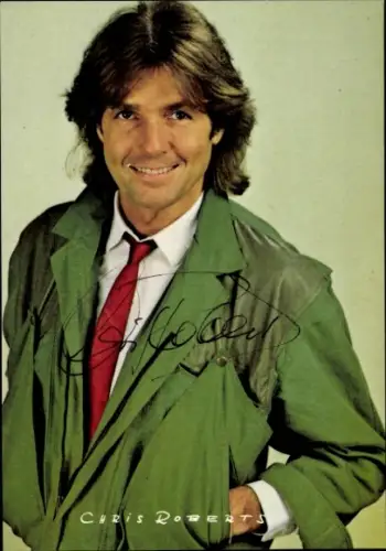 Autogrammkarte Schauspieler und Sänger Chris Roberts, Portrait, Autogramm