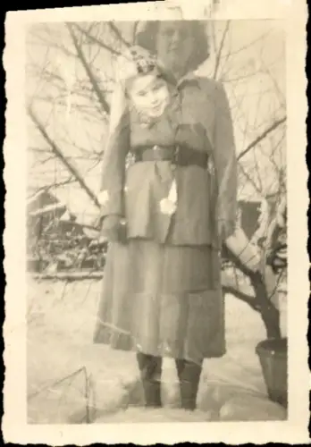 Foto Frau-Porträt, Doppelbild, Kind