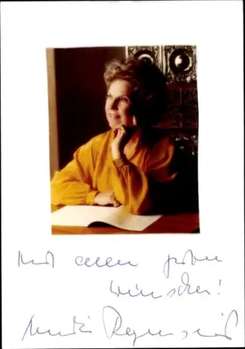 Foto Fernsehmoderatorin Anneliese Fleyenschmidt, Autogramm