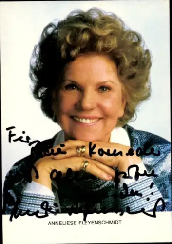 Foto Moderatorin Anneliese Fleyenschmidt, Portrait, Autogramm