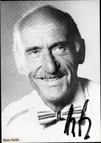 Foto Moderator Hans Sachs, Portrait, Autogramm