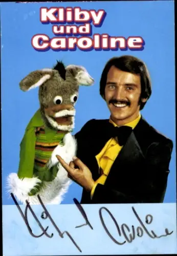 Foto Bauchpuppenspieler Kliby und Caroline, Portrait, Autogramm