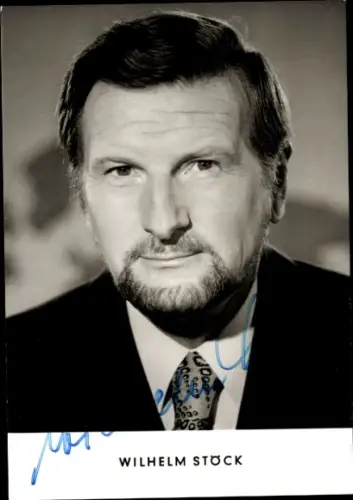 Ak Journalist und Nachrichtensprecher Wilhelm Stöck, Portrait, Autogramm