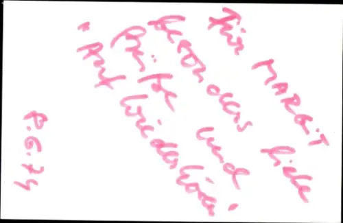 Foto Radiomoderatorin Lotti Ohnesorge, Portrait, Autogramm