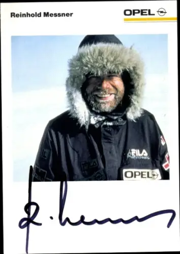 Ak Bergsteiger Reinhold Messner, Portrait, Autogramm