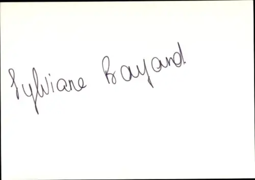Ak Tänzerin Sylviane Bayard, Autogramm