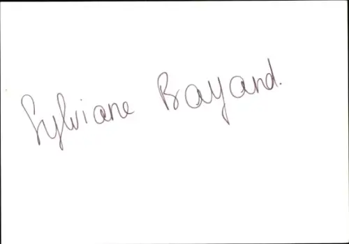 Ak Primaballerina Nationaltheater, Sylviane Bayard, Autogramm