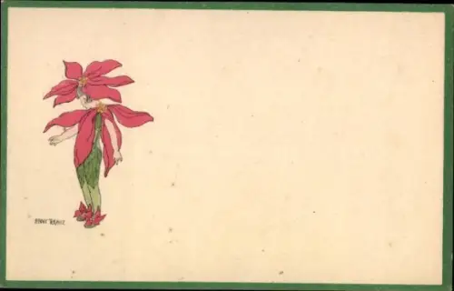 Künstler Ak Teakuz, A., Kind als rote Blume