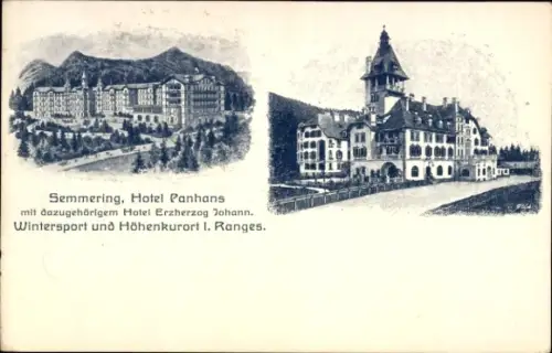 Ak Semmering in Niederösterreich, Hotel Panhans