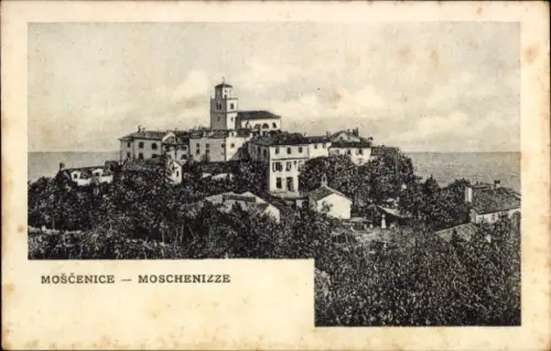 Ak Mošćenice Moschenizze Kroatien, Gesamtansicht
