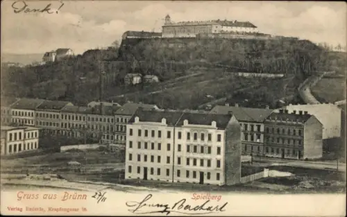 Ak Brno Brünn Südmähren, Gesamtansicht, Spielberg