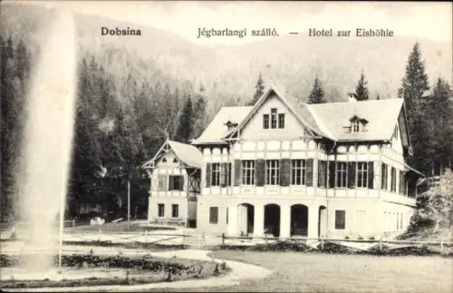 Ak Dobšiná Dobschau Slowakei, Hotel zur Eishöhle