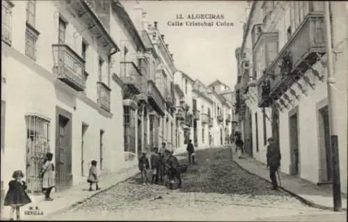 Ak Algeciras Andalusien, Calle Cristobal Colon