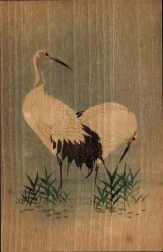 Holz Ak Zwei Kraniche