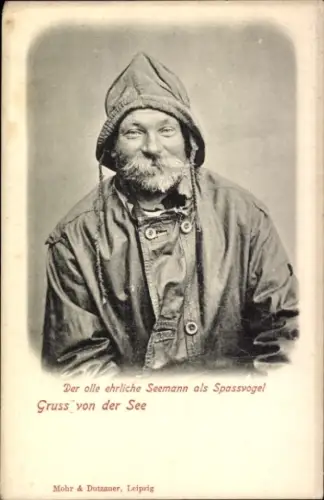 Ak Der olle ehrliche Seemann als Spaßvogel