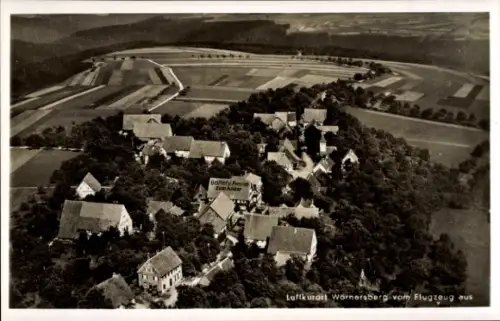 Ak Wörnersberg im Nordschwarzwald, Luftaufnahme, Gasthof Pension Anker,  Landschaft