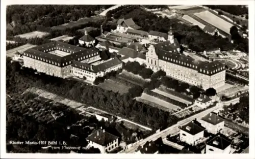 Ak Bühl in Baden Schwarzwald, Luftaufnahme Kloster Maria-Hilf  Landschaft, Gebäude