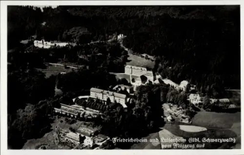 Ak Kandern im Schwarzwald Baden, Fliegeraufnahme, Friedrichs- u. Luisenheim