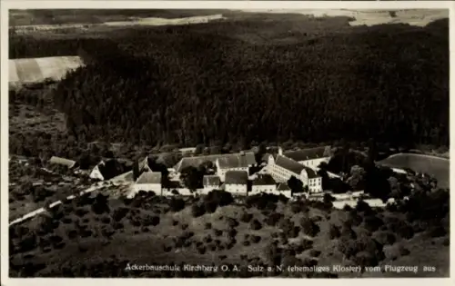 Ak Sulz am Neckar, Ackerbauschule Kirchberg, ehemaliges Kloster, Luftaufnahme