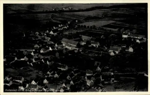 Ak Gutenzell Hürbel Oberschwaben Württemberg, Fliegeraufnahme